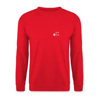 Glühwein Christmas Weihnachten Weihnachtsmarkt - Unisex Pullover - Rot - Vorne - Alina (178cm) & Michal (187cm)