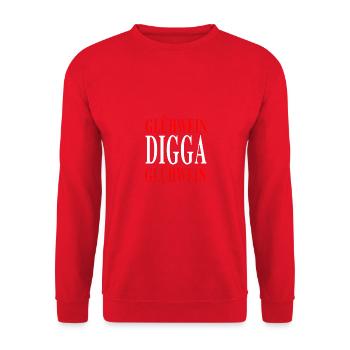 Glühwein Christmas Weihnachten Weihnachtsmarkt - Unisex Pullover - Rot - Vorne - Alina (178cm) & Michal (187cm)