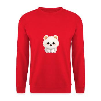 Poméranie chien maman Saint-Valentin - Sweat-shirt Unisexe - rouge - Devant - Alina (178cm) & Michal (187cm)