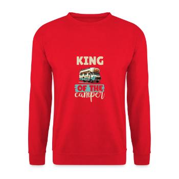 Camping-car pour amateurs de camping pour l’extérieur - Sweat-shirt Unisexe - rouge - Devant - Alina (178cm) & Michal (187cm)