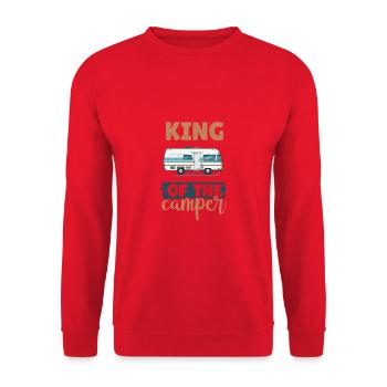 Camping Lover Outdoor RV Camper - Unisex Pullover - Rot - Vorne - Alina (178cm) & Michal (187cm)