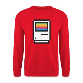 Conception de t-shirt rétro dégradé arc-en-ciel - Sweat-shirt Unisexe - rouge - Devant - Alina (178cm) & Michal (187cm)