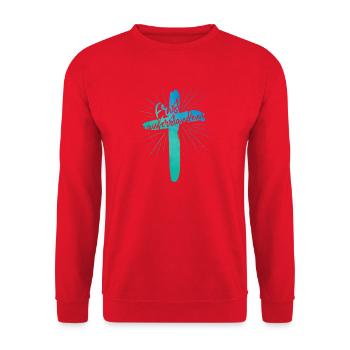 Revived - Unisex Sweatshirt - red - Front - Alina (178cm) & Michal (187cm)