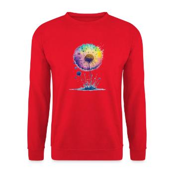 Flower - Unisex Sweatshirt - red - Front - Alina (178cm) & Michal (187cm)