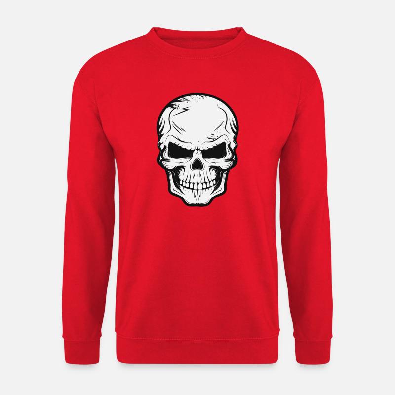 Dark Skull,Skull,Skull Drawing - Unisex Sweatshirt - red