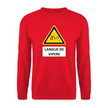Langue de vipère - Sweat-shirt Unisexe - rouge - Devant - Alina (178cm) & Michal (187cm)