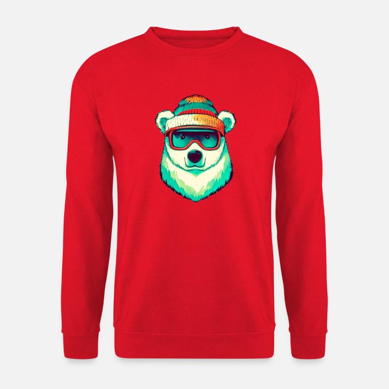 Polar bear - Unisex Sweatshirt - red