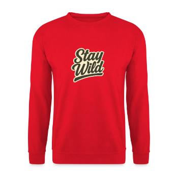 Stay_wild - Sweat-shirt Unisexe - rouge - Devant - Alina (178cm) & Michal (187cm)