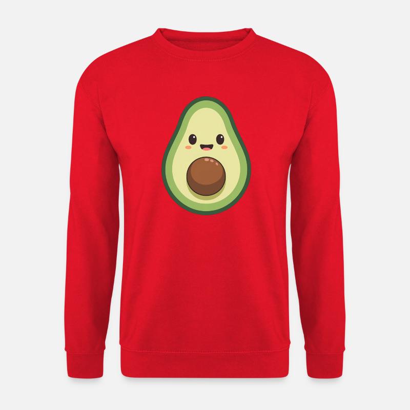 Kawaii Avocado - Unisex Pullover - Rot
