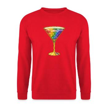 Galactic cocktail in rainbow colors - Unisex Sweatshirt - red - Front - Alina (178cm) & Michal (187cm)