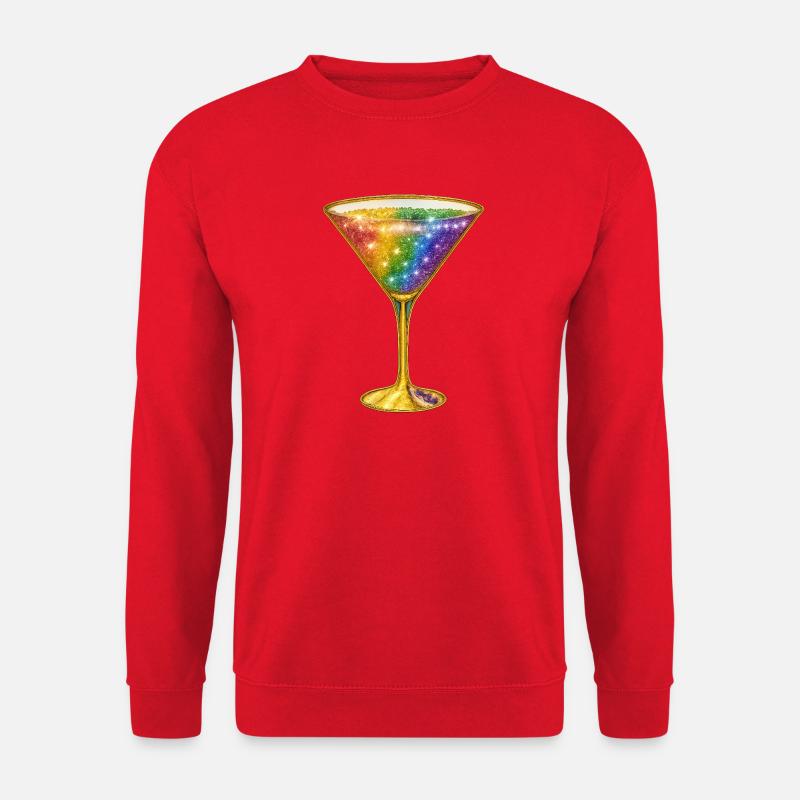 Galaktischer Cocktail in Regenbogenfarben - Unisex Pullover - Rot