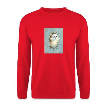 Adorable fantôme sortant du mur - Sweat-shirt Unisexe - rouge - Devant - Alina (178cm) & Michal (187cm)