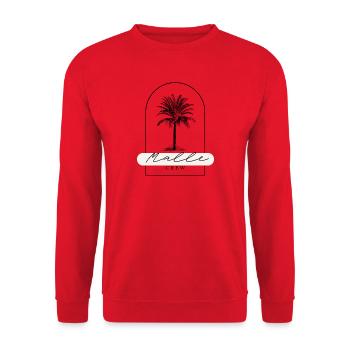 Malle Crew - Unisex Sweatshirt - red - Front - Alina (178cm) & Michal (187cm)