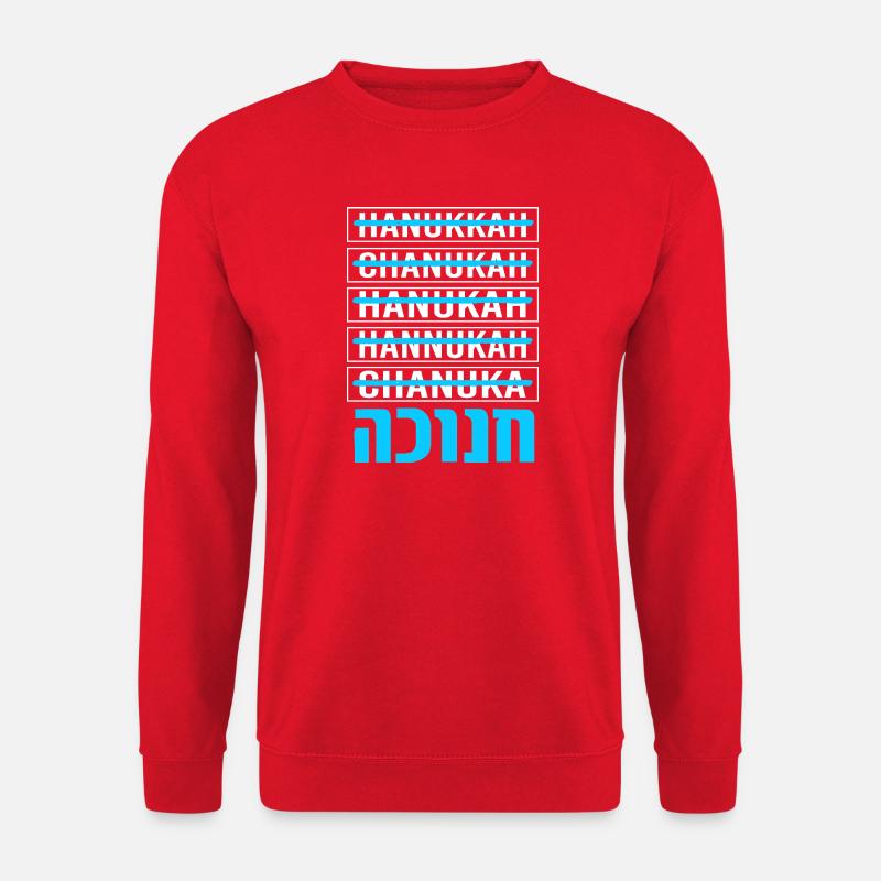 Hanoukka Hanoukka Hanoucca - Sweat-shirt Unisexe - rouge