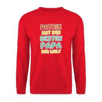 Patrick - Unisex Sweatshirt - red - Front - Alina (178cm) & Michal (187cm)