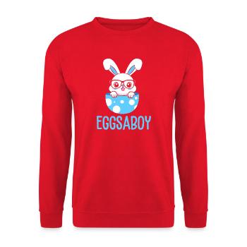 Révélation du sexe de Pâques de la future maman - Sweat-shirt Unisexe - rouge - Devant - Alina (178cm) & Michal (187cm)