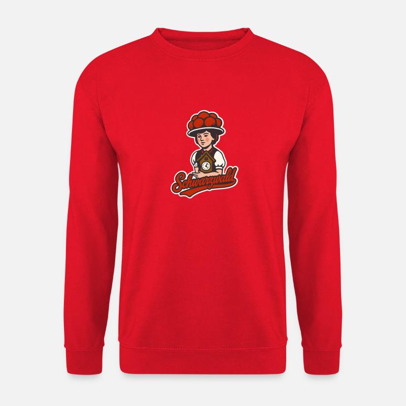 Schwarzwald Mädchen mit Bollenhut - Unisex Pullover - Rot