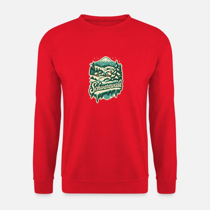 Black Forest Winter Wonderland Idyll - Unisex Sweatshirt - red
