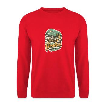 L’hiver à Goslar dans les montagnes du Harz - Sweat-shirt Unisexe - rouge - Devant - Alina (178cm) & Michal (187cm)