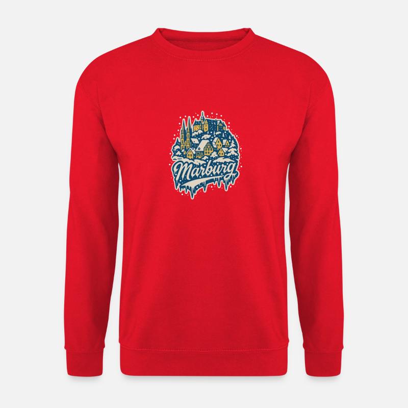 Marburg im Winterzauber - Unisex Pullover - Rot