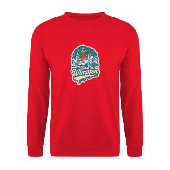 Paysage hivernal de Bad Wimpfen - Sweat-shirt Unisexe - rouge - Devant - Alina (178cm) & Michal (187cm)