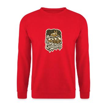 Quedlinburg Harz Wintermagie - Unisex Pullover - Rot - Vorne - Alina (178cm) & Michal (187cm)