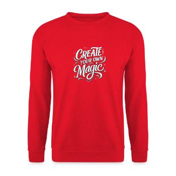 Créez votre propre texte magique - Sweat-shirt Unisexe - rouge - Devant - Alina (178cm) & Michal (187cm)