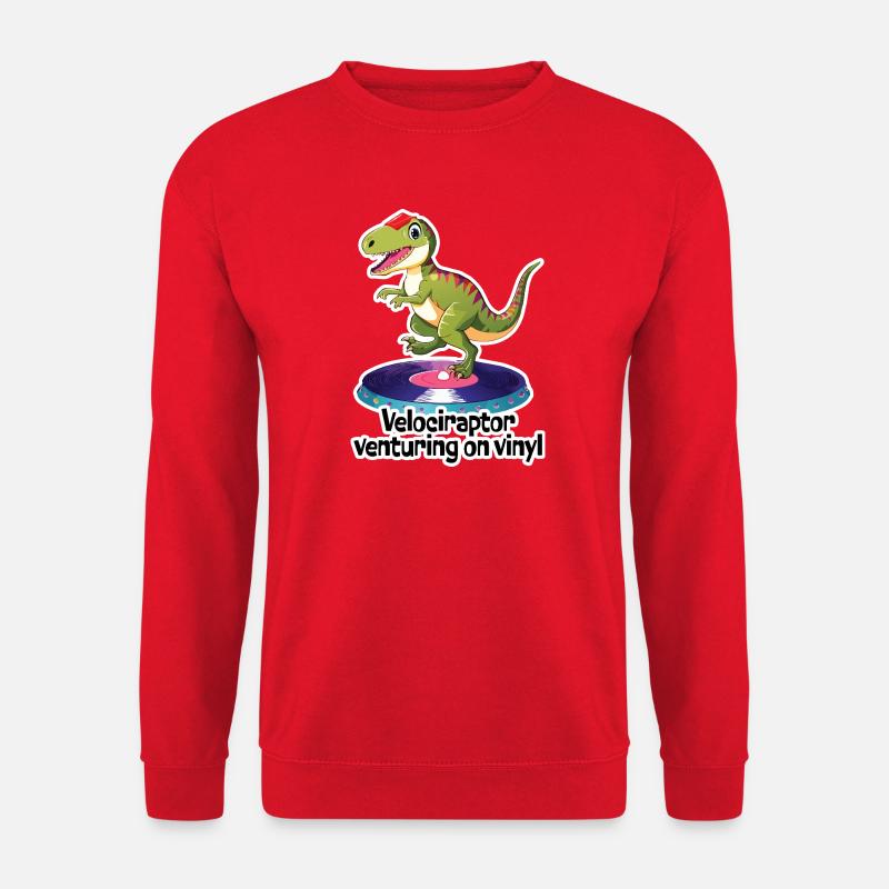 VELOCERAPTOR s’aventure sur vinyle - Sweat-shirt Unisexe - rouge