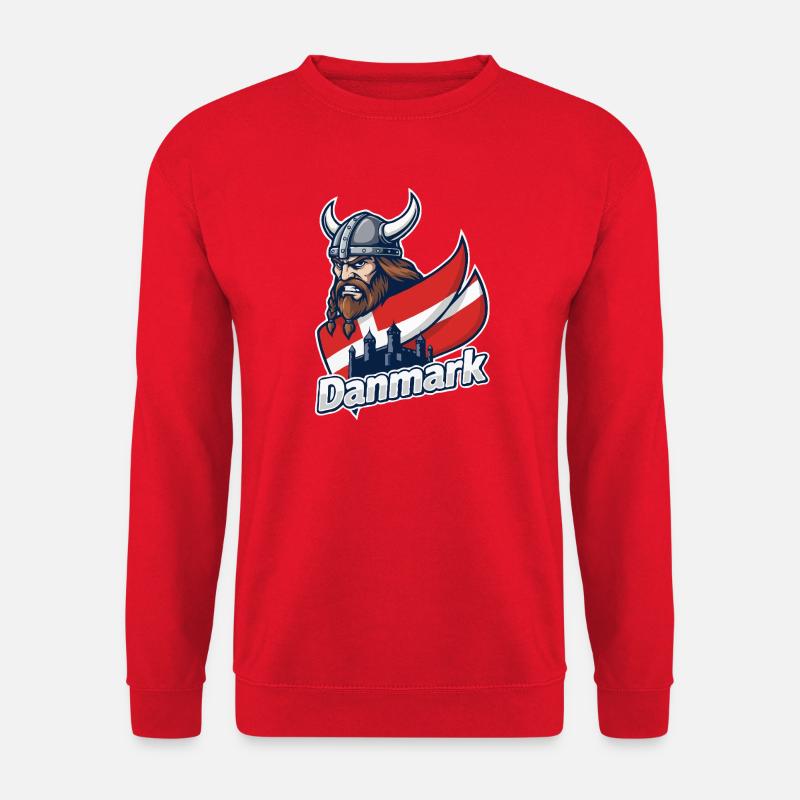 Denmark Viking Emblem - Unisex Sweatshirt - red