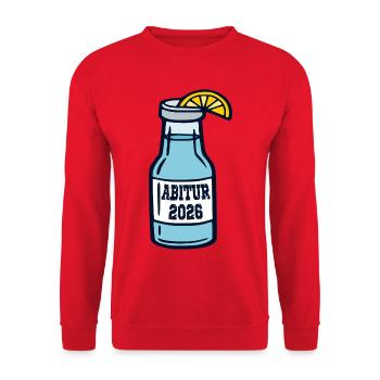 Graduation ceremony Abitur 2026 - Unisex Sweatshirt - red - Front - Alina (178cm) & Michal (187cm)