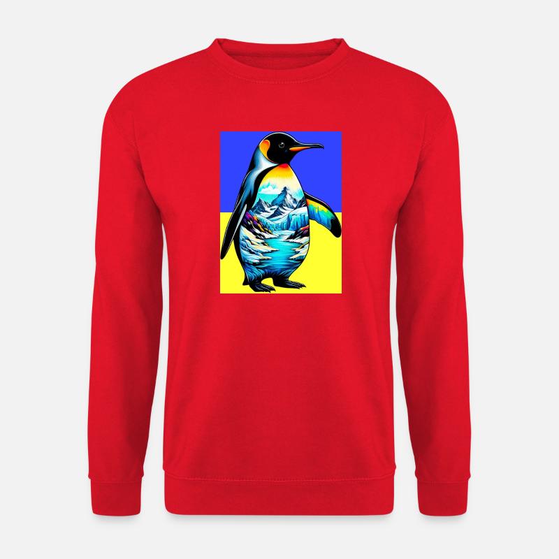 Pinguin - Unisex Pullover - Rot
