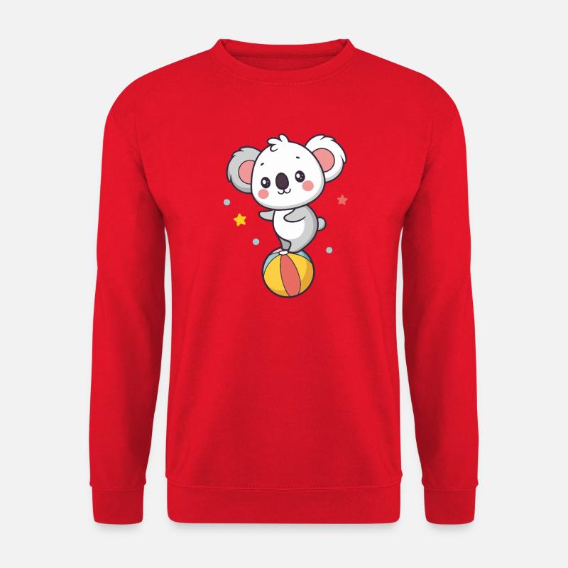 Süßer Koala auf Regenbogenballon - Unisex Pullover - Rot