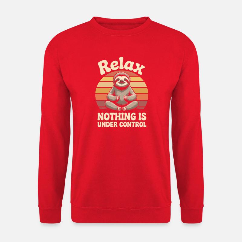 Relax Sloth Zen Sunset - Unisex Sweatshirt - red