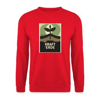 Kraft der Erde Natur 1930s  - Unisex Pullover - Rot - Vorne - Alina (178cm) & Michal (187cm)