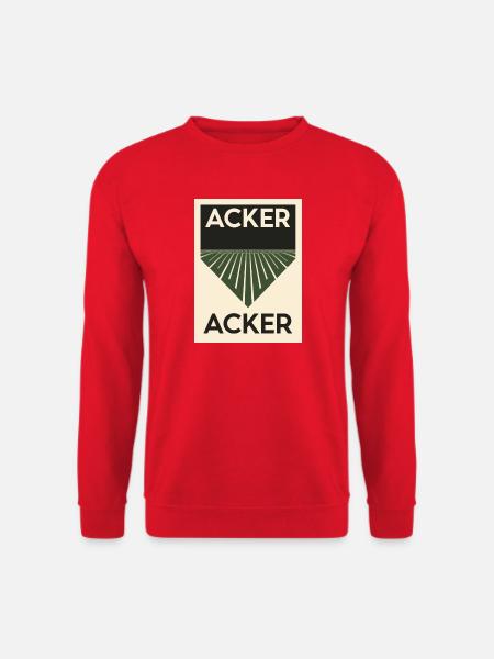 Acker minimalitisch 1930 Poster - Unisex Pullover - Rot