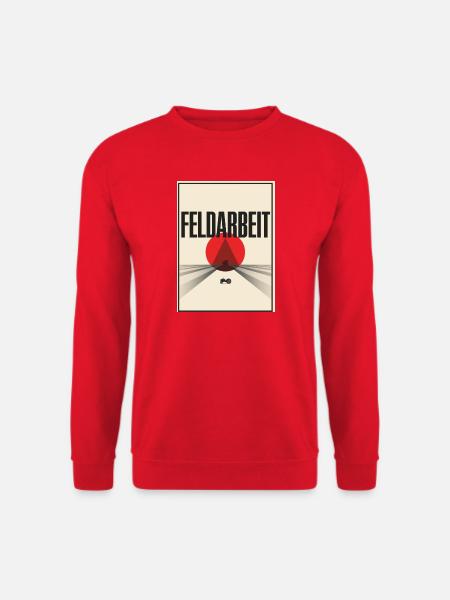 Feldarbeit Retro Plakat Landwirtschaft Acker - Unisex Pullover - Rot