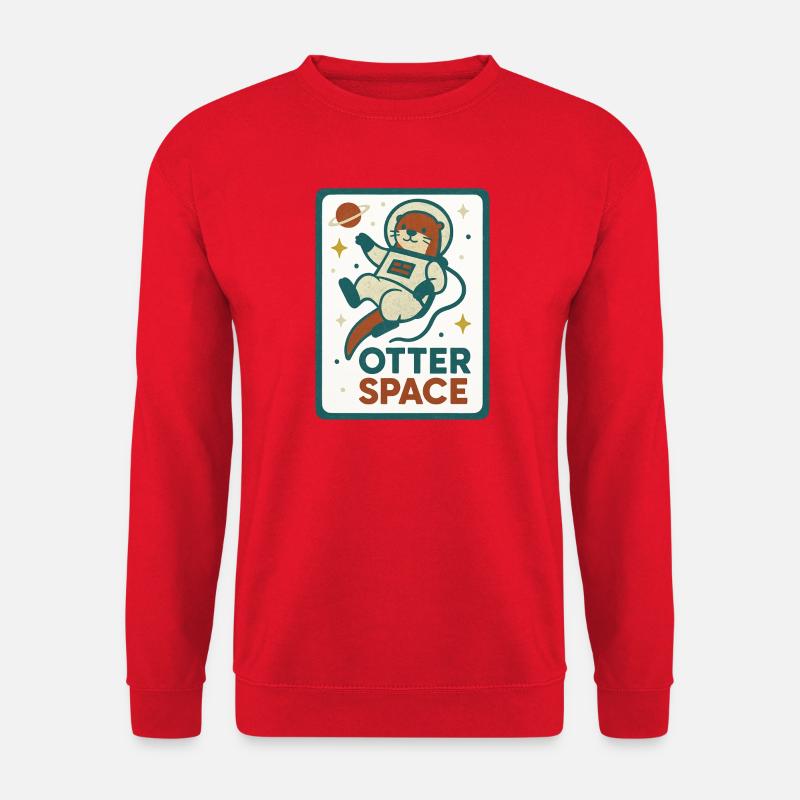 Otter Space Astronaut - Unisex Pullover - Rot