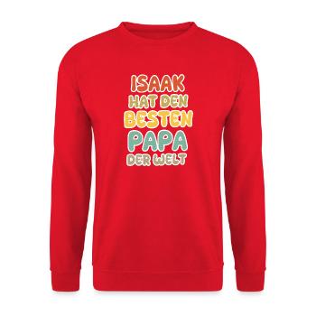 Dire Isaac - Sweat-shirt Unisexe - rouge - Devant - Alina (178cm) & Michal (187cm)