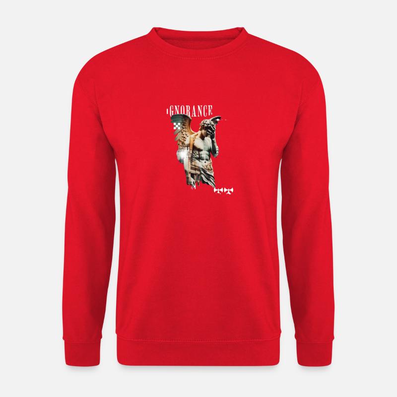 Ignoranz Statuen Collage - Unisex Pullover - Rot