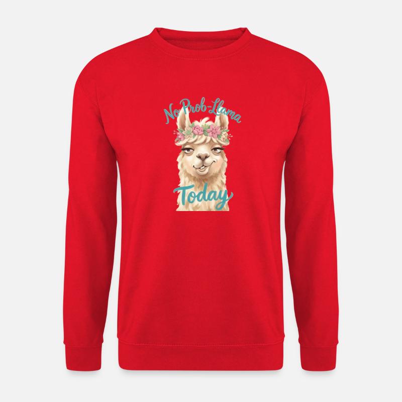No Prob-Llama Today - Unisex Pullover - Rot