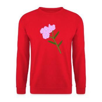 Pastell-Schafgarbenblühcluster - Unisex Pullover - Rot - Vorne - Alina (178cm) & Michal (187cm)