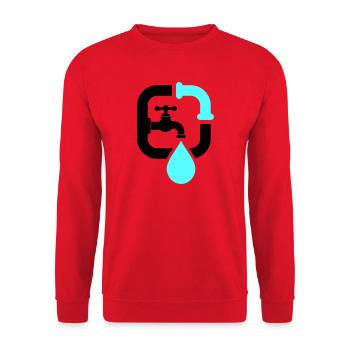Logo du tuyau de robinet de plombier - Sweat-shirt Unisexe - rouge - Devant - Alina (178cm) & Michal (187cm)