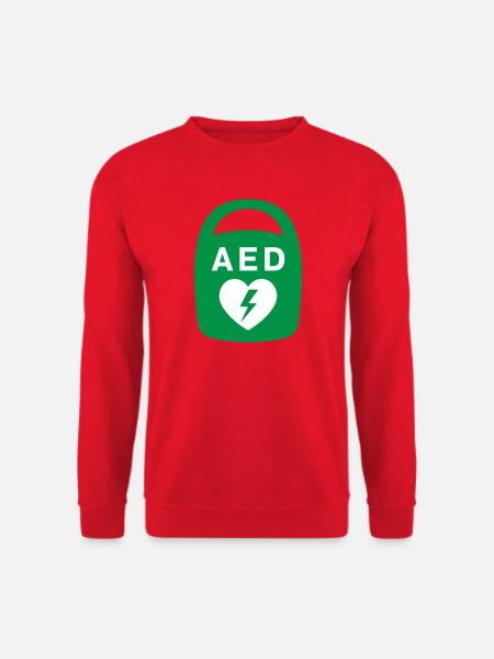 AED-Herznotfall-Medizin-Symbol - Unisex Pullover - Rot