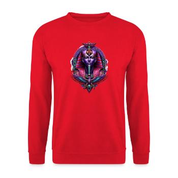 Pharao Violett – Ägypten Deluxe - Unisex Pullover - Rot - Vorne - Alina (178cm) & Michal (187cm)