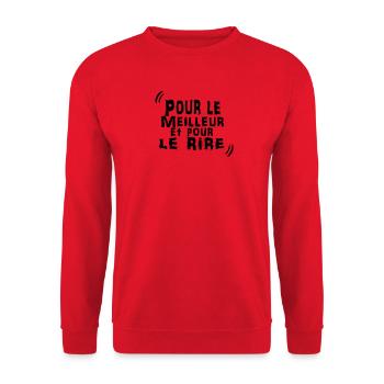 Pour le meilleur et pour le rire - Sweat-shirt Unisexe - rouge - Devant - Alina (178cm) & Michal (187cm)