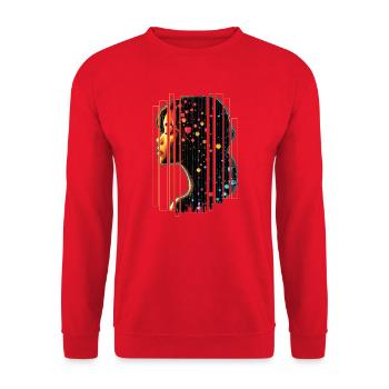 SELF LOVE - Unisex Sweatshirt - red - Front - Alina (178cm) & Michal (187cm)
