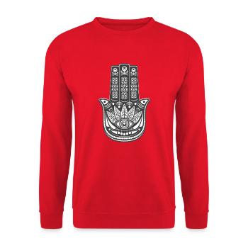 Fatma's hand - Unisex Sweatshirt - red - Front - Alina (178cm) & Michal (187cm)
