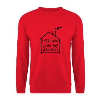 I still live with my parents - Unisex Pullover - Rot - Vorne - Alina (178cm) & Michal (187cm)