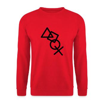 cool X viereck dreieck symbole controller game kre - Unisex Pullover - Rot - Vorne - Alina (178cm) & Michal (187cm)