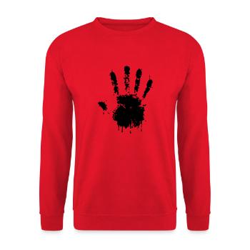 Hand - Unisex Pullover - Rot - Vorne - Alina (178cm) & Michal (187cm)